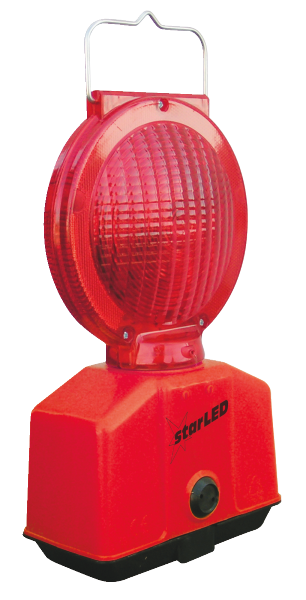 Lampa zmierzchowa Star LED- czerwona z zamkiem secura